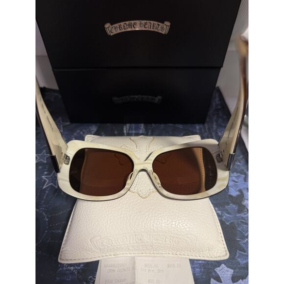 Chrome Hearts CHINUTZ RL Sunglasses Tortoise Brown Cross w/ Receipt